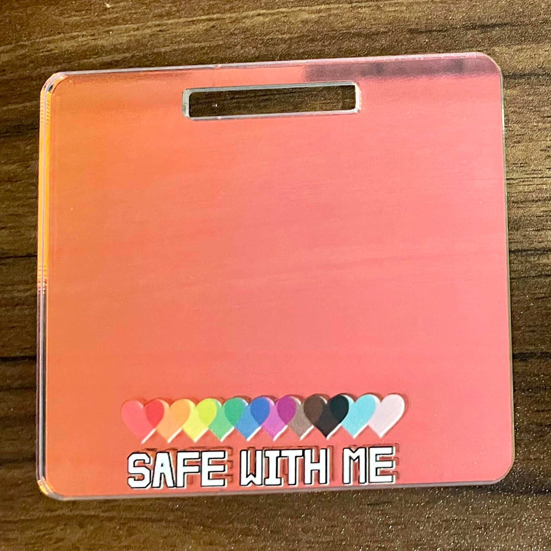 You are Safe with Me Badge Reel | Safe Space | LGBTQ Ally Enamel Badge  Holder